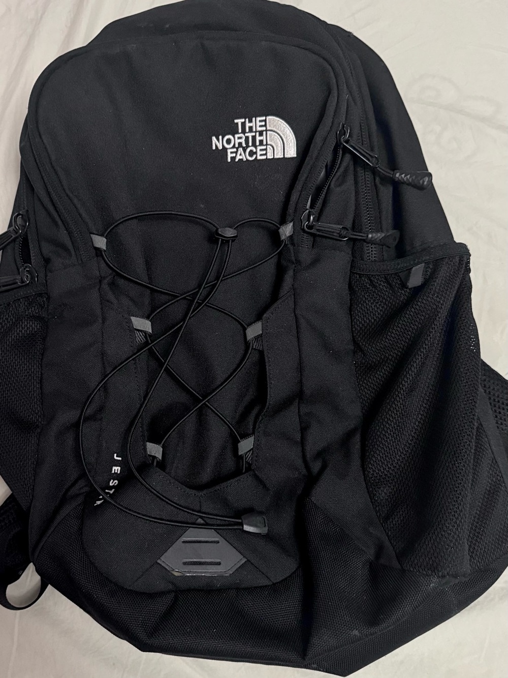 The North Face Black Backpack with Front Bungee